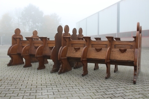 Choir Furniture en Oak wood, Monastery Ravensbos Valkenburg Netherlands 19th century