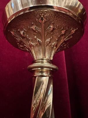 Matching Candle Sticks Height Without Pin. style Classicistic en Bronze / Polished and Varnished, France 19 th century ( Anno 1885 )