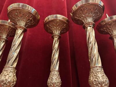 Matching Candle Sticks Height Without Pin. style Classicistic en Bronze / Polished and Varnished, France 19 th century ( Anno 1885 )
