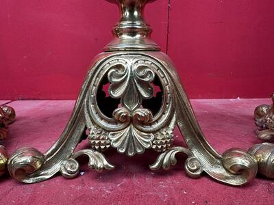 Matching Candle Sticks Height Without Pin. style Classicistic en Bronze Gilt, Belgium  19 th century