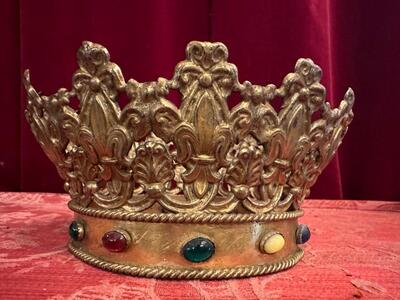 Collection Crowns en Brass / Stones , Belgium  19 th century