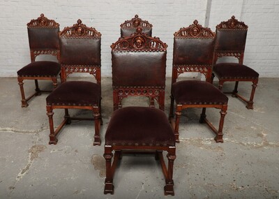 6 Gothic - style Chairs