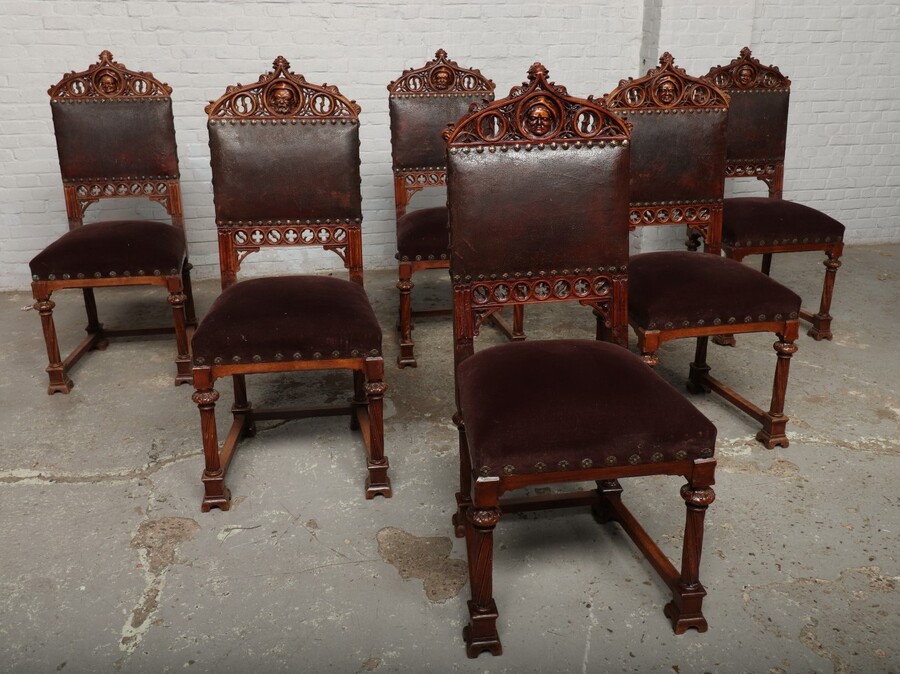 6 Gothic - style Chairs