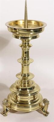 Matching Candle Sticks Height Without Pin. style Gothic - Style en Bronze , Atelier - Brom - Netherlands  19 th century