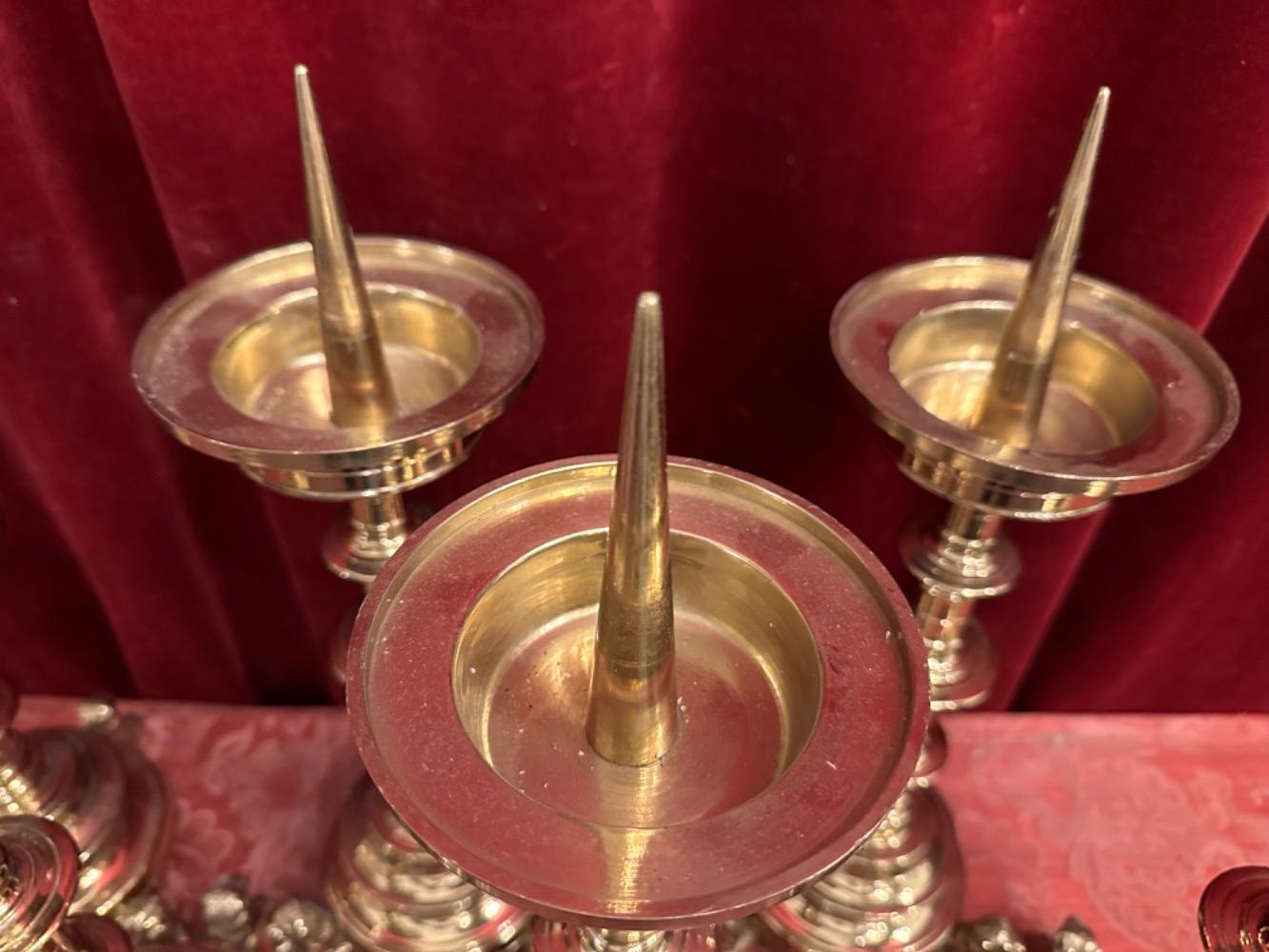 6 Gothic - Style Matching Candle Sticks Height Without Pin.