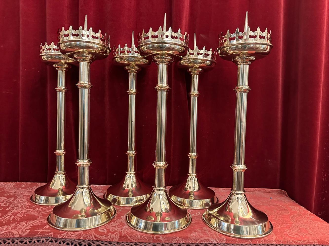 6  Gothic - Style Matching Candle Sticks Height Without Pin.