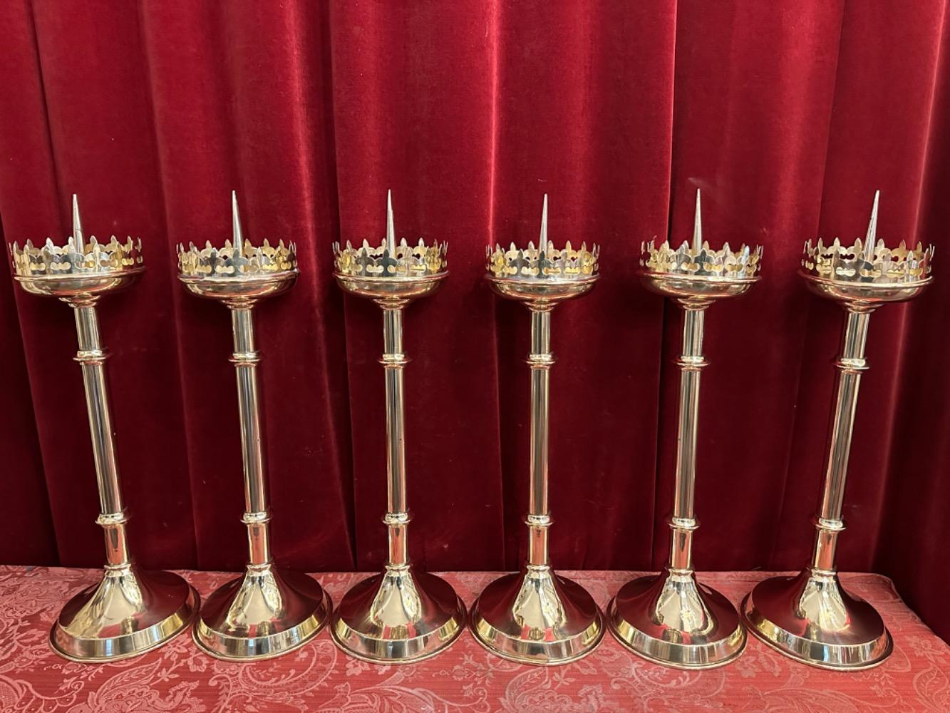 6  Gothic - Style Matching Candle Sticks Height Without Pin.