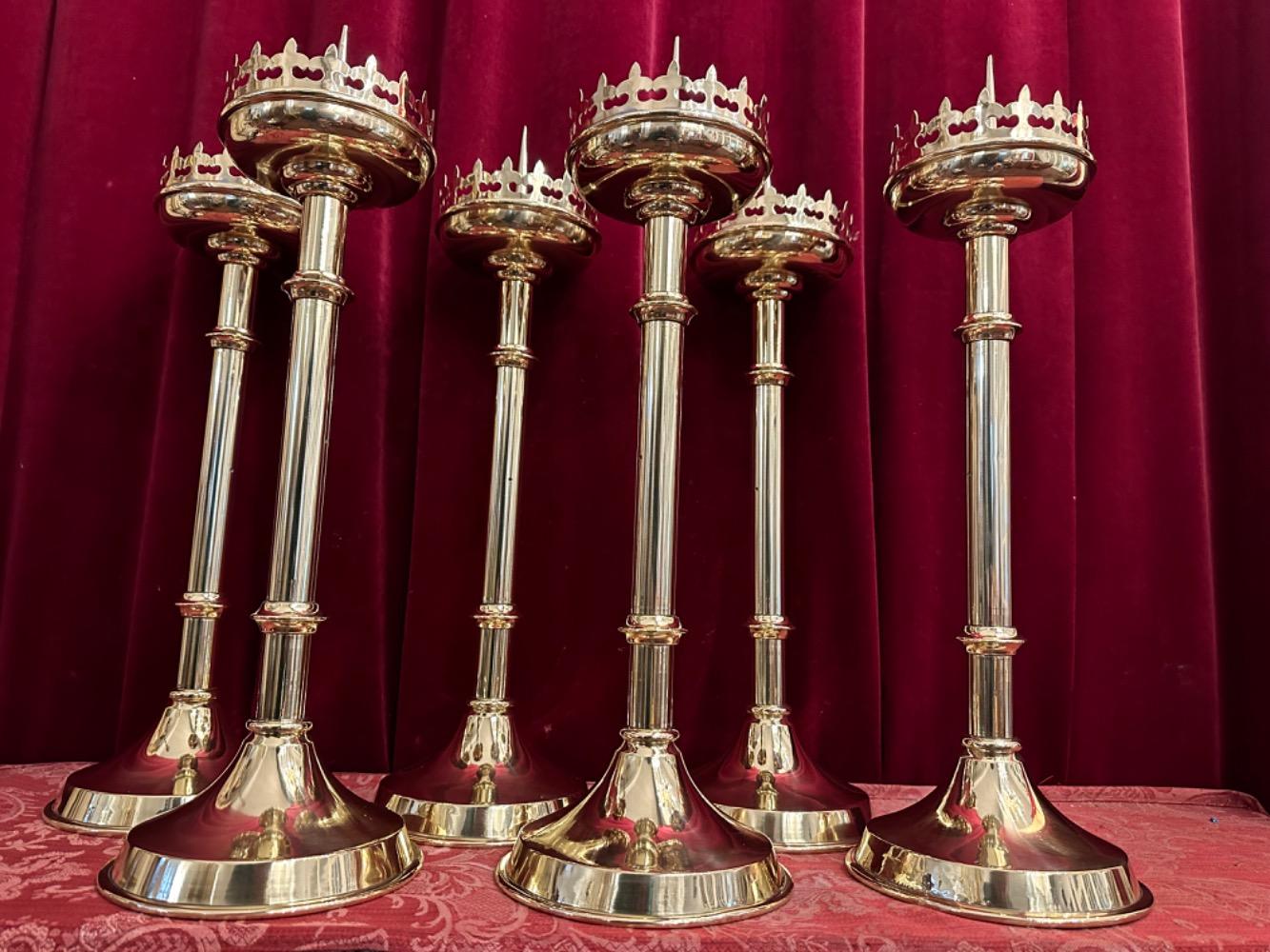 6  Gothic - Style Matching Candle Sticks Height Without Pin.