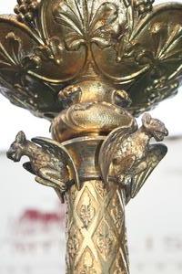 Altar Set Measures Without Pin style Romanesque en Bronze, France 19th century