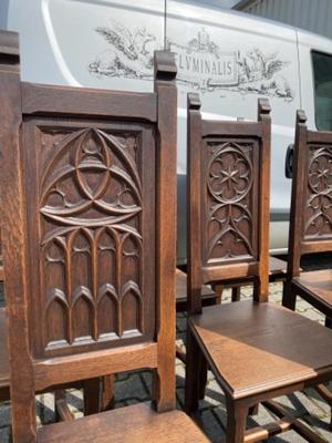 Chairs style Gothic - style en wood, France 19 th century