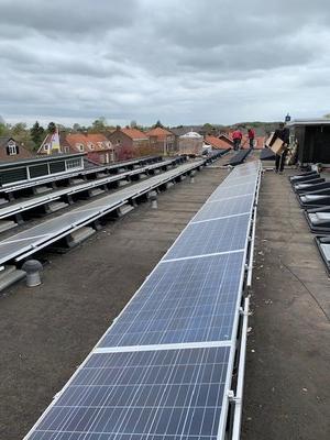 Fluminalis Prefers To Environmentally-Friendly Energy Green Power, Installation Of 100 Solar Panels On The Roof Of Our Showroom (5000m2) Today.