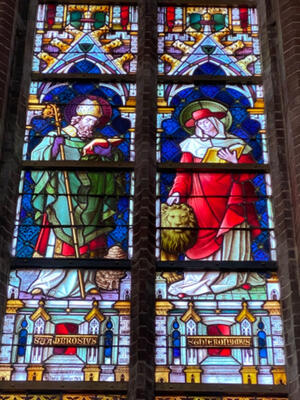 Stained Glass Windows Expected !!! style Gothic - style Netherlands  19 th century ( Anno 1855 )