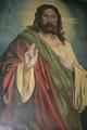 Large Imagination Of Jesus, Hand-Painted On Canvas By Meissner Germany