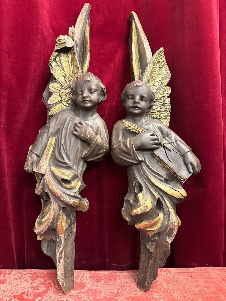 Pair   Architectural Ornaments With Angels