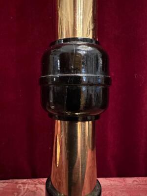 Adjustable Candle Holders style art - deco en Brass / Bronze / Ebony Wood, Belgium  20 th century ( Anno 1930 )