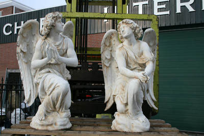 Angels style baroque en CAST IRON, France 19th century