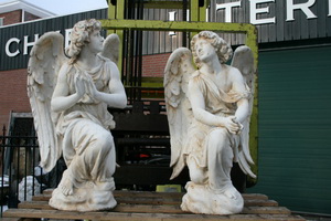 Angels style baroque en CAST IRON, France 19th century