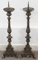 Candle Sticks style baroque en Bronze, France 19th century
