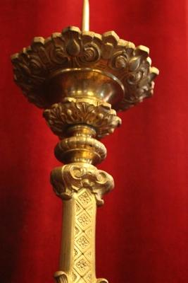Candle Sticks Measures Without Pin style Baroque en Full - Bronze - Gilt, France 19th century ( anno 1870 )