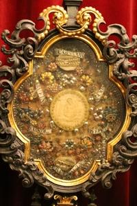 Exceptional And Very Rare Reliquaries style Baroque en wood polychrome, 18 th century