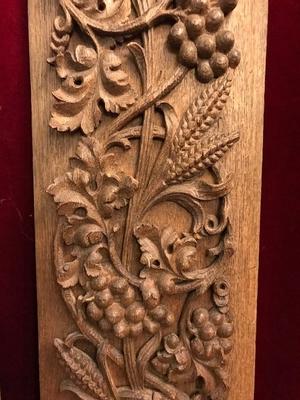 Hand Carved Panels style Baroque en hand-carved wood Oak, Dutch 19th century ( anno 1865 )