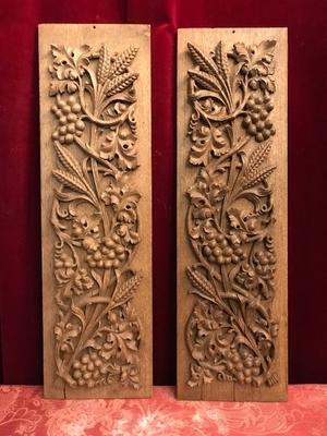 Hand Carved Panels style Baroque en hand-carved wood Oak, Dutch 19th century ( anno 1865 )