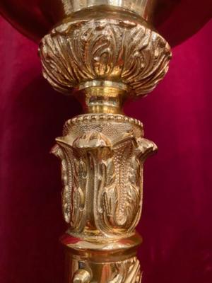 Candle Holders Measures Without Pin style BAROQUE-STYLE en Bronze / Polished and Varnished, France 19 th century ( Anno 1865 )