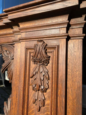 Communion Rails  style Baroque - Style en Oak wood, Belgium  19 th century Anno 1800