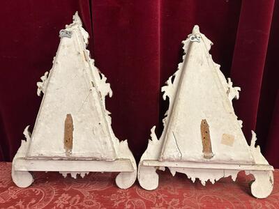 Matching Important - Reliquaries Containing Relics : Bmv - Cross Of Jesus - Place Of Birth Joannes Baptist. House Of St. Elisabeth Etc. style Baroque - Style en Wood / Fabrics / Glass, Northern Italy 18 th century Anno ( 1725 )