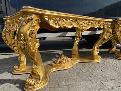 Tables style Baroque - Style en Wood Polychrome, Italy  20 th century