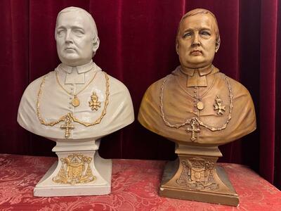 Busts Pius X  en Plaster, Netherlands  20 th century ( Anno 1925 )