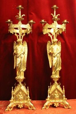Candle Holders en Full Bronze / Polished and Varnished, France