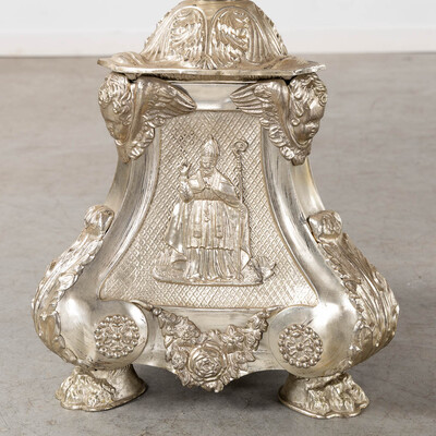 Candle Holders Expected ! en Brass / Silver Plated, Belgium  19 th century ( Anno 1840 )