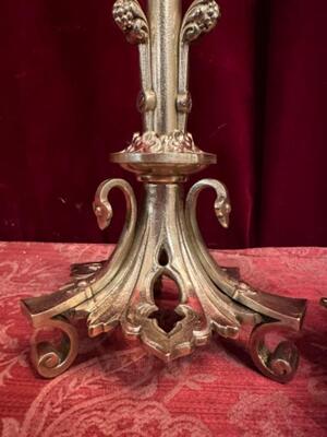 Candle Holders Measures Without Pin en Bronze, Belgium  19 th century ( Anno 1885 )