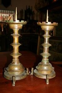 Candle Sticks en bronze, Dutch