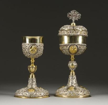 Pair  Chalice & Ciborium By : Adolf Tutsch. Expected ! More Detailed Pictures Soon !