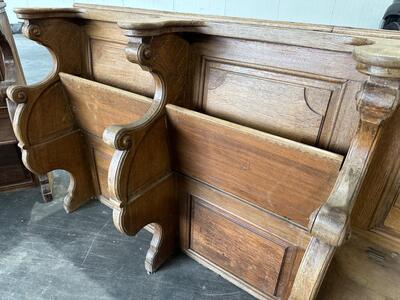 Choir Seats Total Lenght : 512 Cm en Wood Oak, Belgium  18 th century