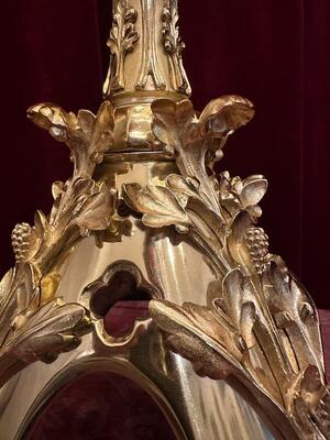 Candle Holders style Classicistic en Bronze / Polished and Varnished / Stones, France 19 th century ( Anno 1865 )