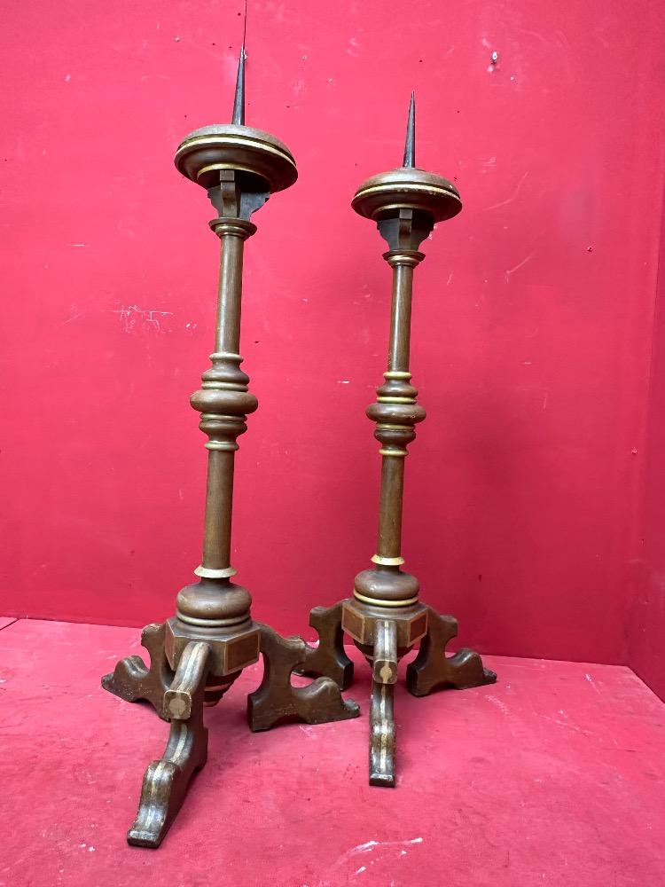 Pair Classicistic Candle Holders Measures Without Pin