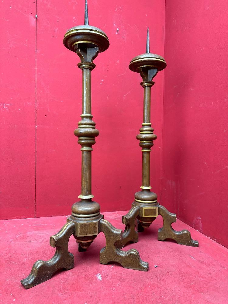 Pair Classicistic Candle Holders Measures Without Pin