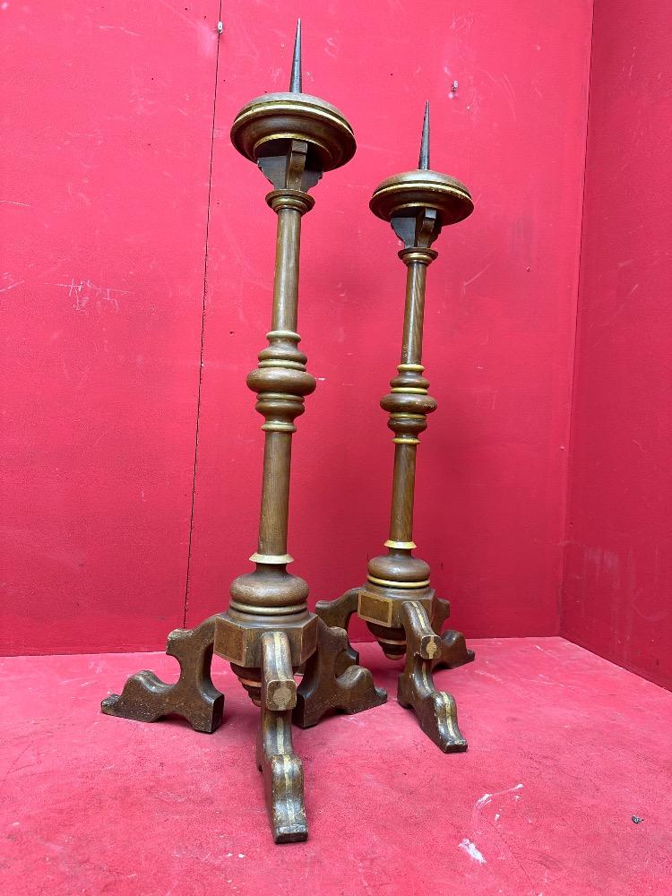 Pair Classicistic Candle Holders Measures Without Pin