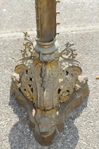 Exceptional Candle Sticks Height 220 Cm ! en Brass / Bronze / Gilt, France 19th century