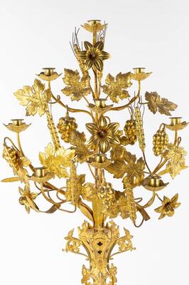 Pair  Floral Candle - Holders