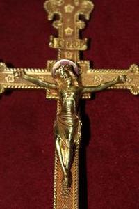 Altar - Crosses style gothic en Messing / Bronze, Belgium 19th century