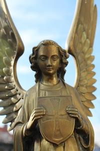 Angels style gothic en bronze, France 19th century