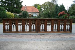 Communion Rails style gothic en Oak, Belgium 19 th century