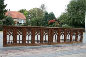 Communion Rails style gothic en Oak, Belgium 19 th century