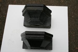 Handcarved Holy Water Fonts style Gothic en Stone, DUTCH 19th century