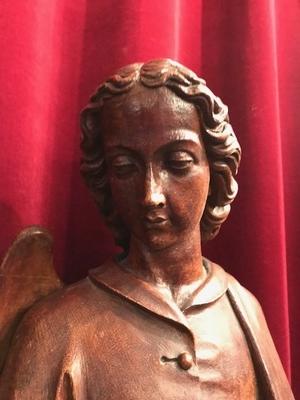 Angels style Gothic - style en hand-carved wood Oak, Dutch 19th century ( anno 1870 )