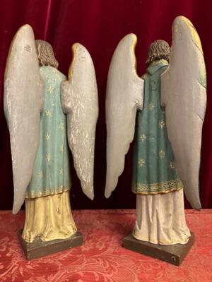 Angels  style Gothic - Style en Hand - Carved Wood , Netherlands  19 th century